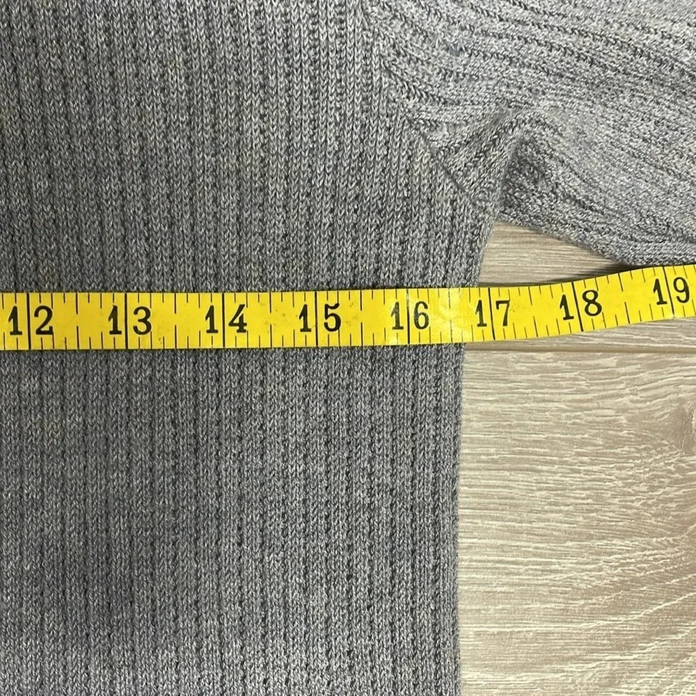 Athleta Long Sweater Duster Cardigan Merino Wool Blend Blue Gray S